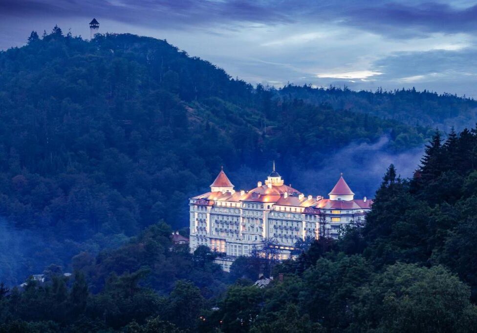 HotelImperialKarlovyVary The Hotel Imperial: We will stay in the grandest building in Carlsbad. Finished in 1914, it was one of the very last great buildings of the old European regime of Kings , Kaisers and Nobles. Our events will be held in the grand salons and gardens of this beautiful palace. We’ll have magnificent banquets where our music will be provided by traditional orchestras and contemporary ensembles covering a wide range of musical styles.