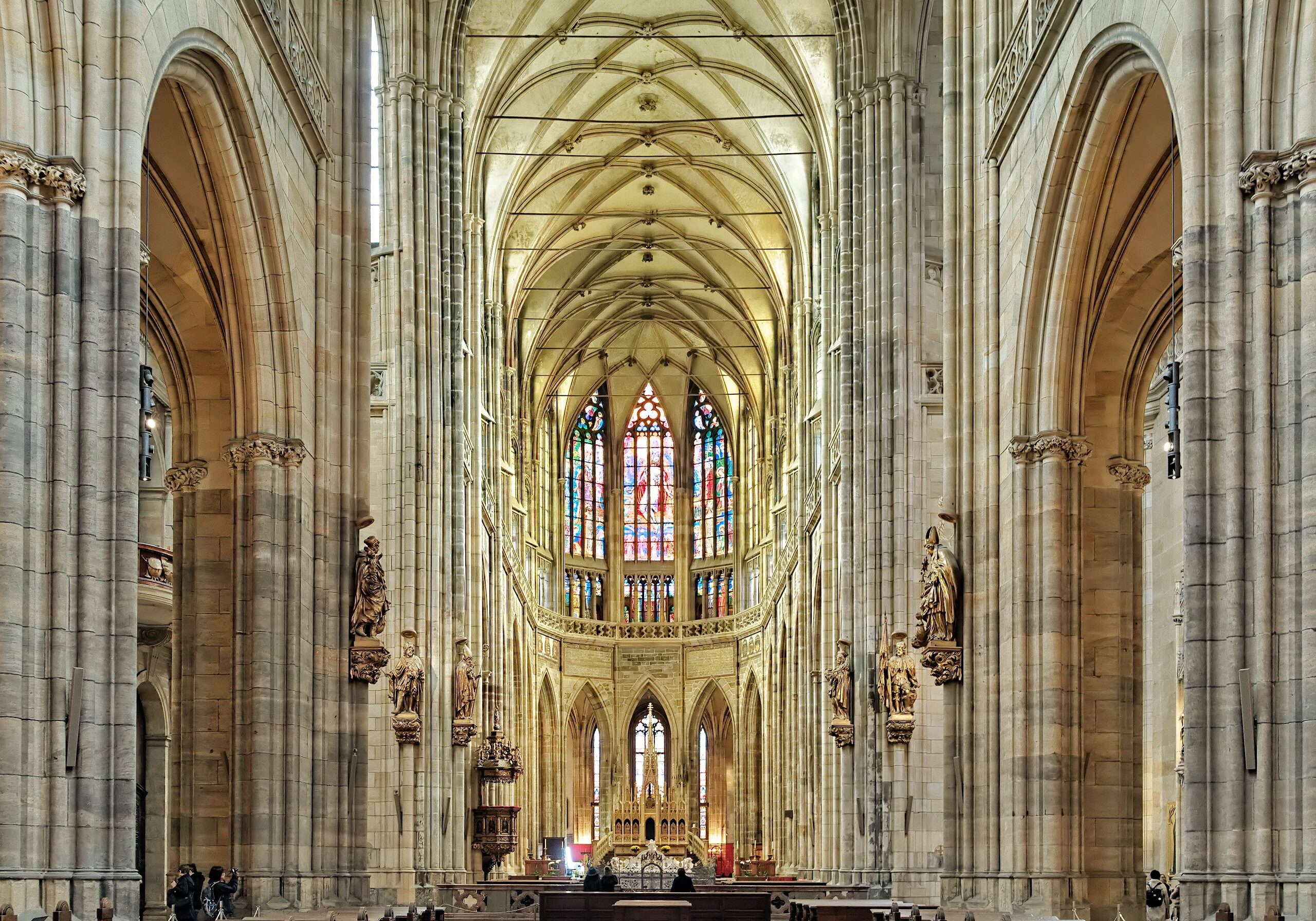 Interior of St. Vitus Cathedral in Prague Prague Cathedral